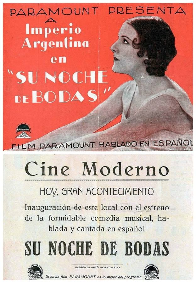 Programa de la proyección inaugural del nuevo Cine Moderno en 1932. (Archivo Municipal de Toledo)
