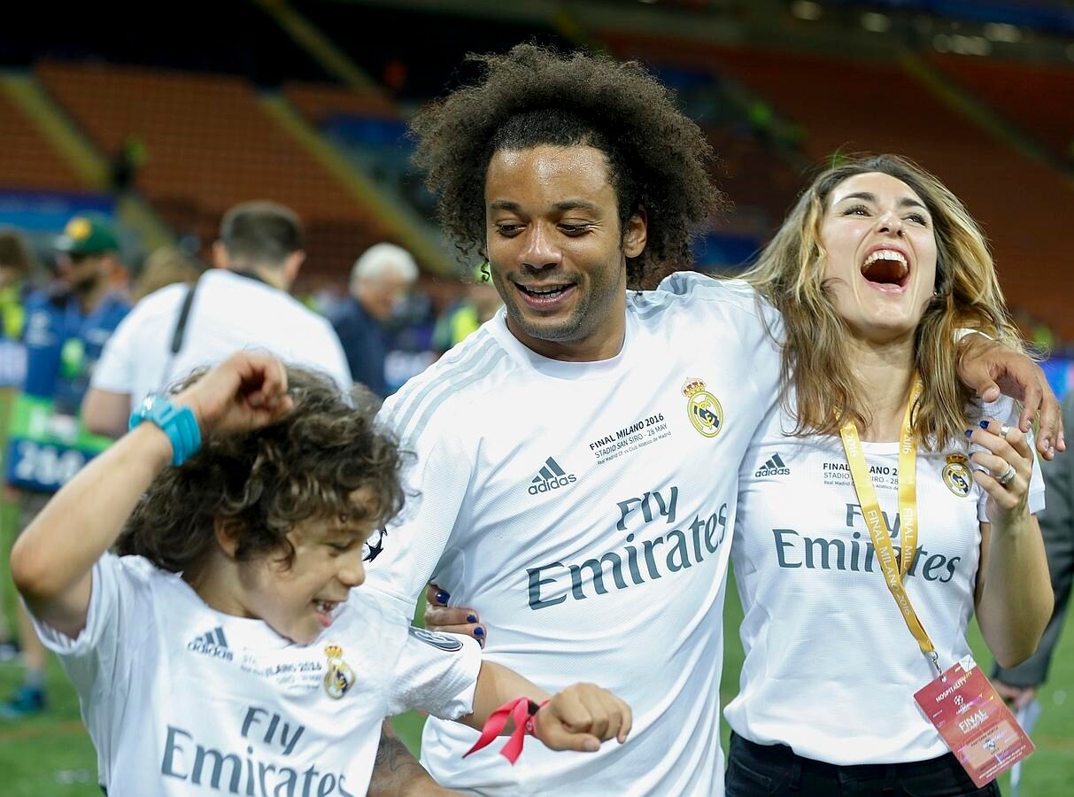 Marcelo disfrutó con sus familiares el triunfo 