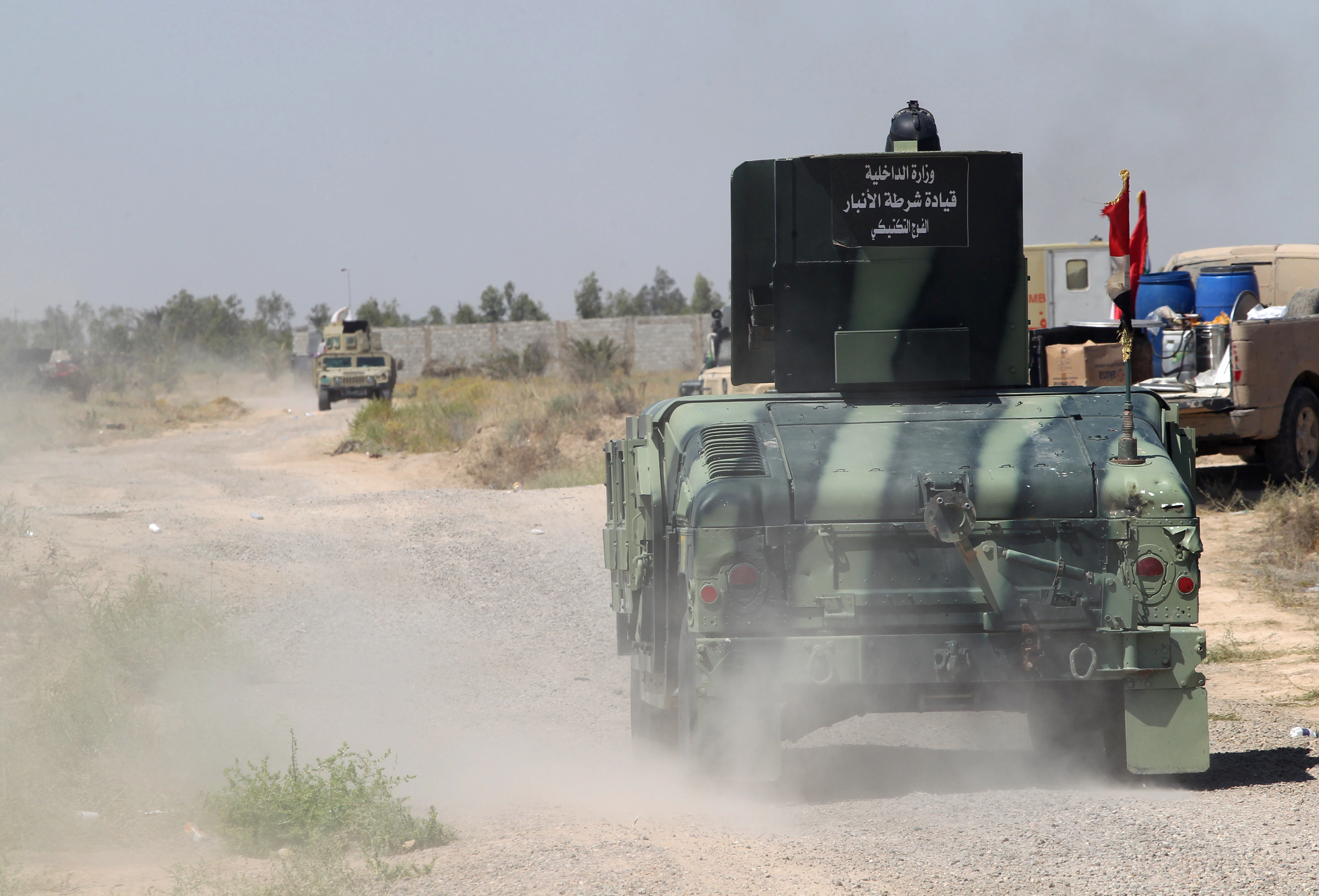 Vehículos militares del ejército iraquí han sido vistos cerca de Faluya