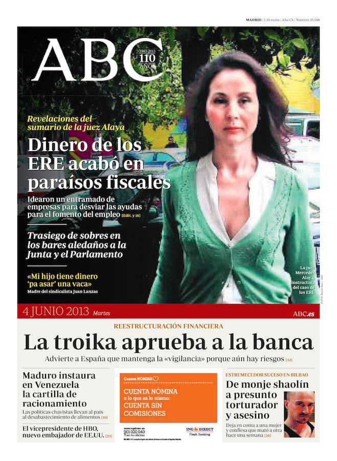 4 de junio de 2013. Dinero de los ERE acabó en paraísos fiscales