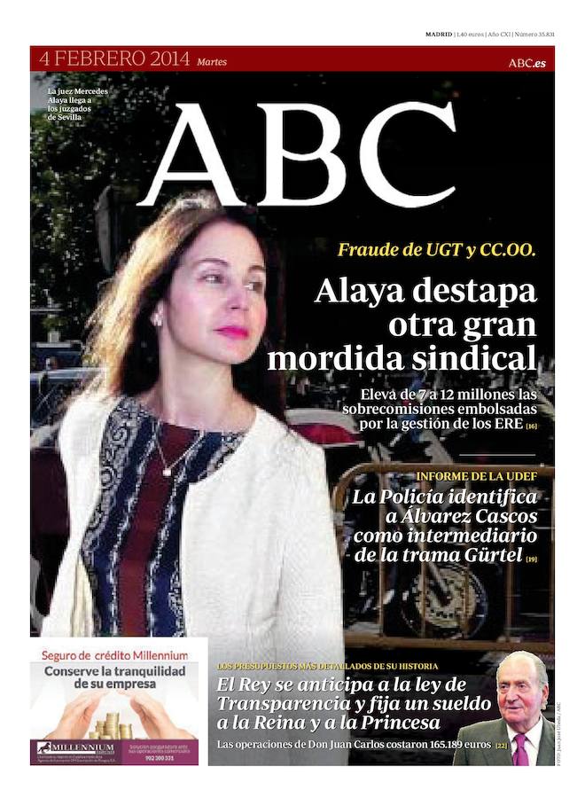 4 de febrero de 2014. Alaya destapa otra gran mordida sindical