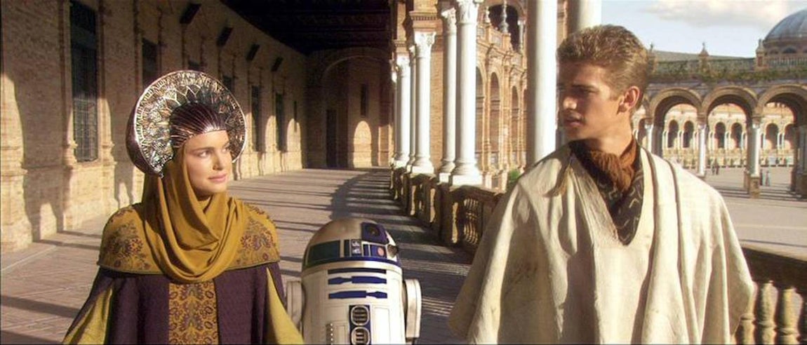Natalie Portman en una escena de «Star Wars Episodio II» en Sevilla. 