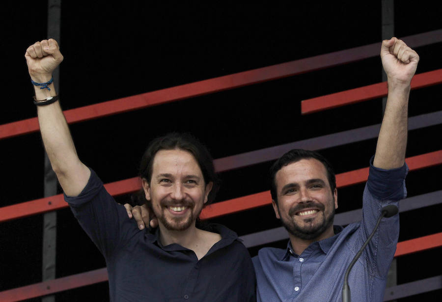 Iglesias y Garzón, los líderes de Unidos Podemos. 