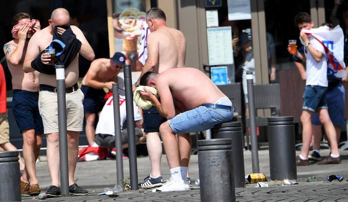 Graves disturbios en Marsella antes y después del Inglaterra-Rusia