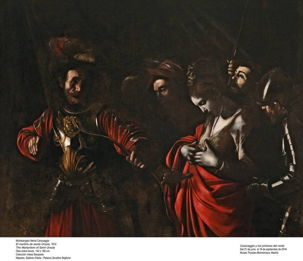 «El martirio de santa Úrsula», de Caravaggio. 