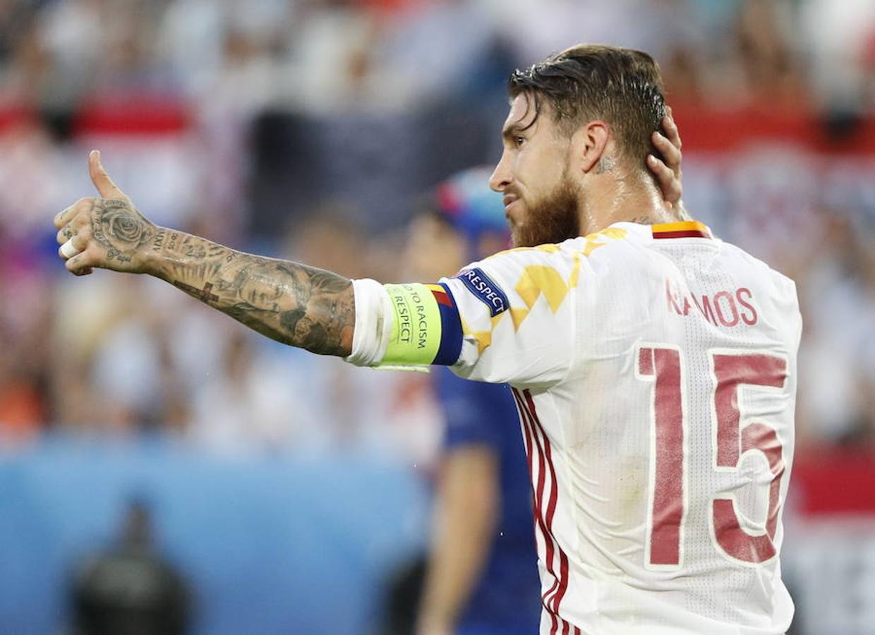 El capitán, Sergio Ramos. 