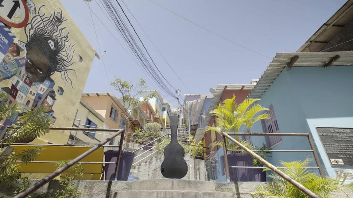 La guitarra en Salvador de Bahía, Brasil. 