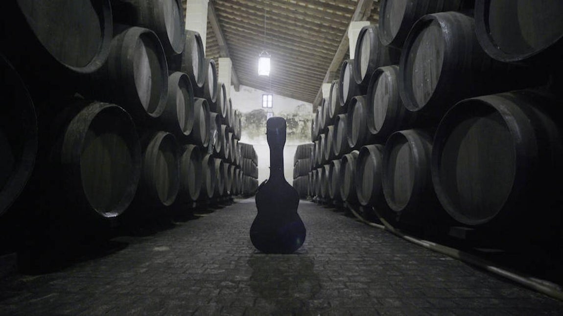 «La Maestro» en unas bodegas de Jerez. 