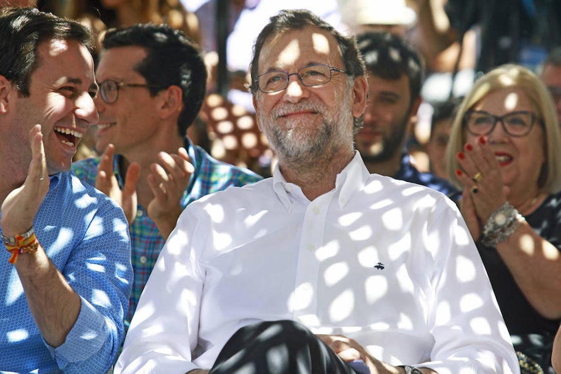 Rajoy en un acto en Mallorca. 