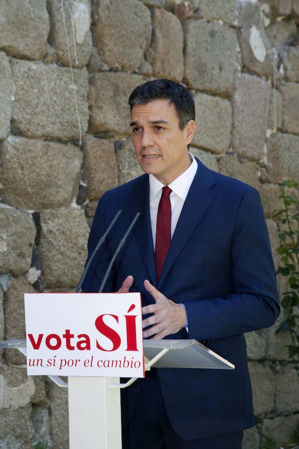 Pedro Sánchez en Oropesa. 