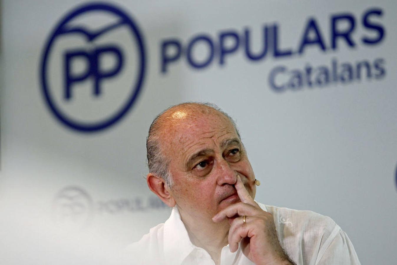Jorge Fernández Díaz, en un acto del PP en Barcelona este viernes