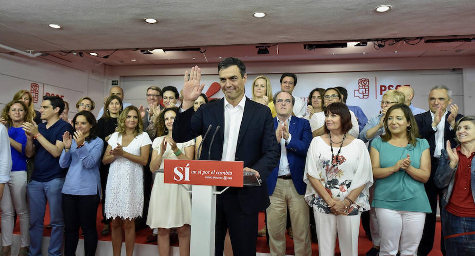 Pedro Sánchez comparece ante los medios tras conocerse los resultados del 26J