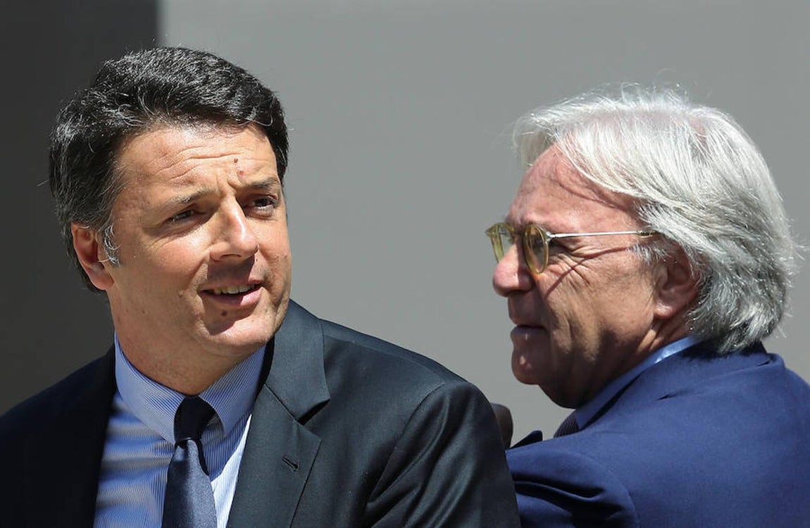 Matteo Renzi con el empresario Diego Della Valle. 