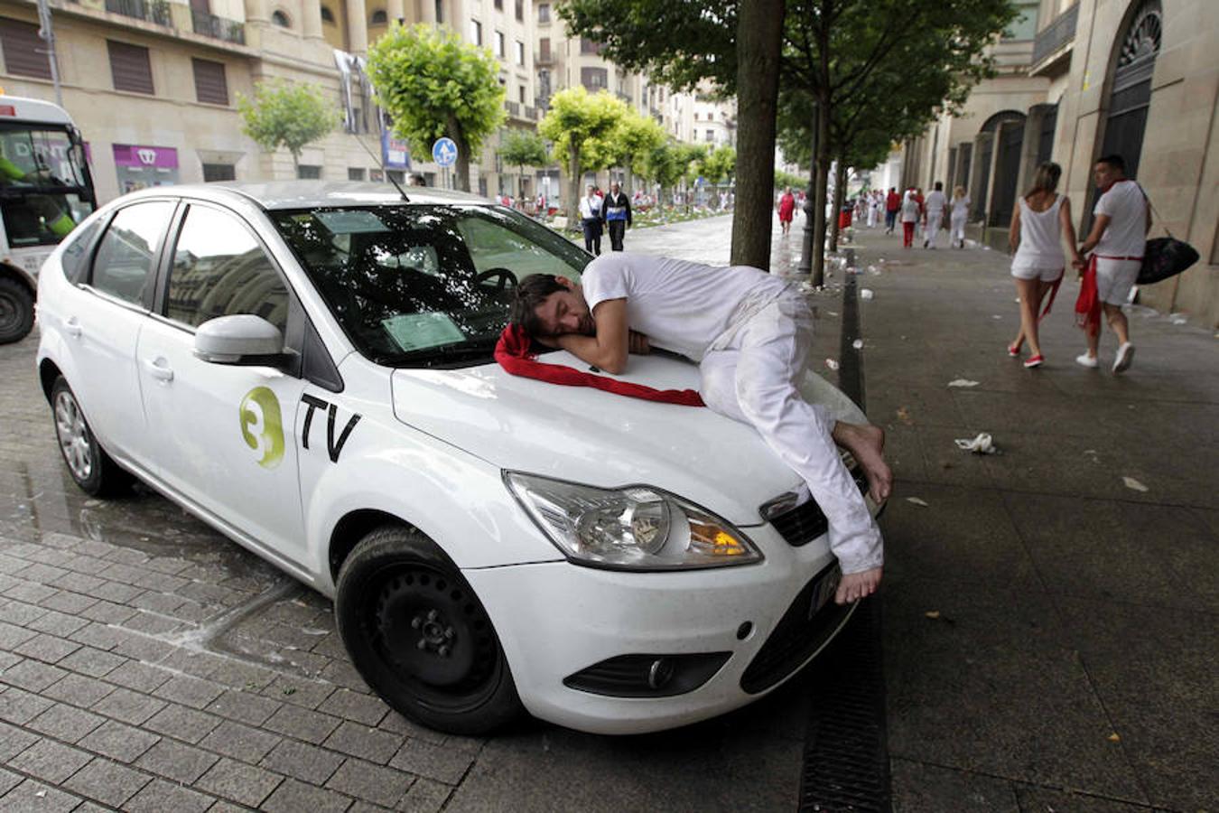 Las mejores imágenes del cuarto día de encierros en Pamplona