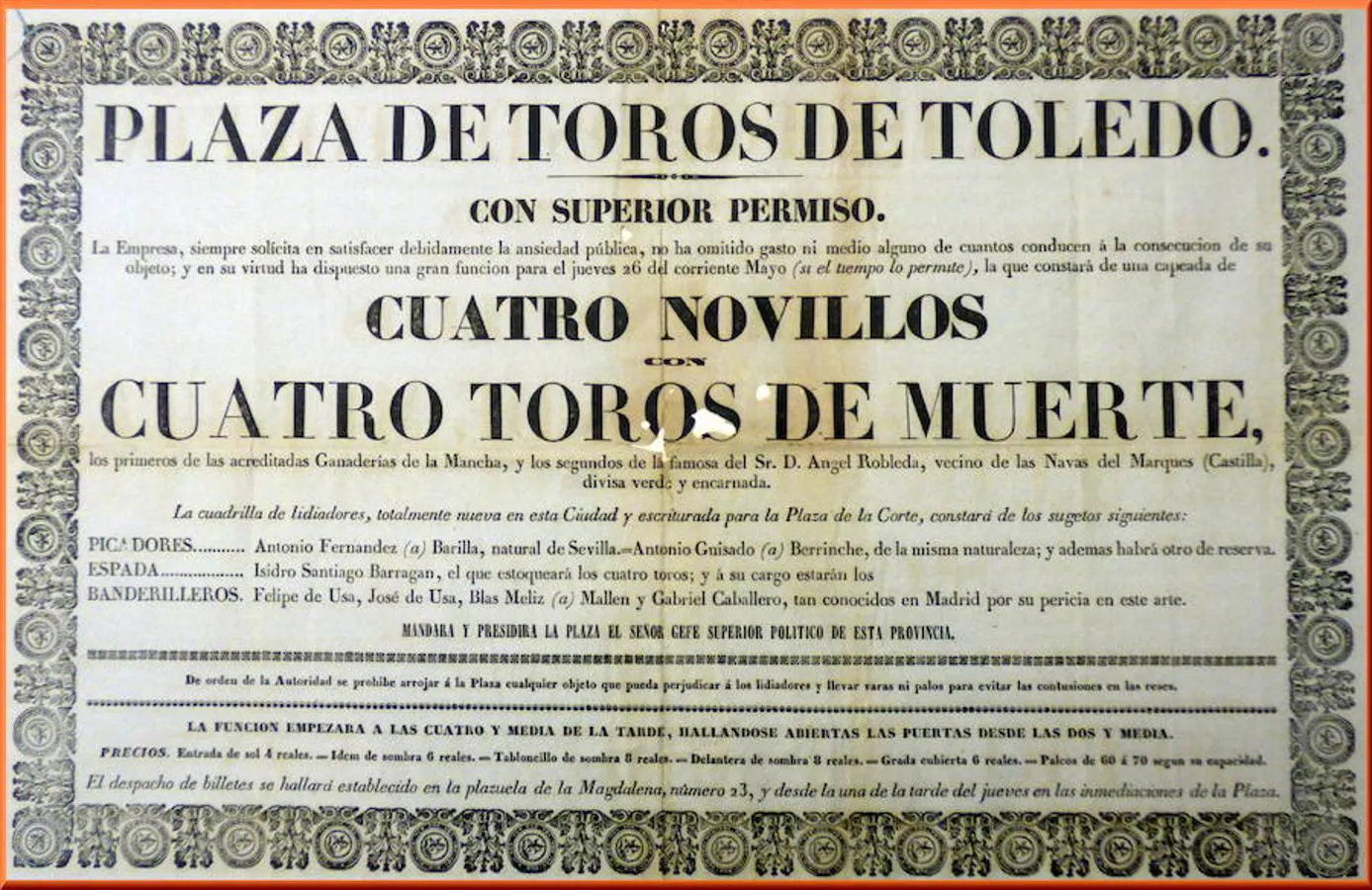 De Zocodover a San Lázaro. Una plaza de toros en la Regencia de Espartero (1840-1843)