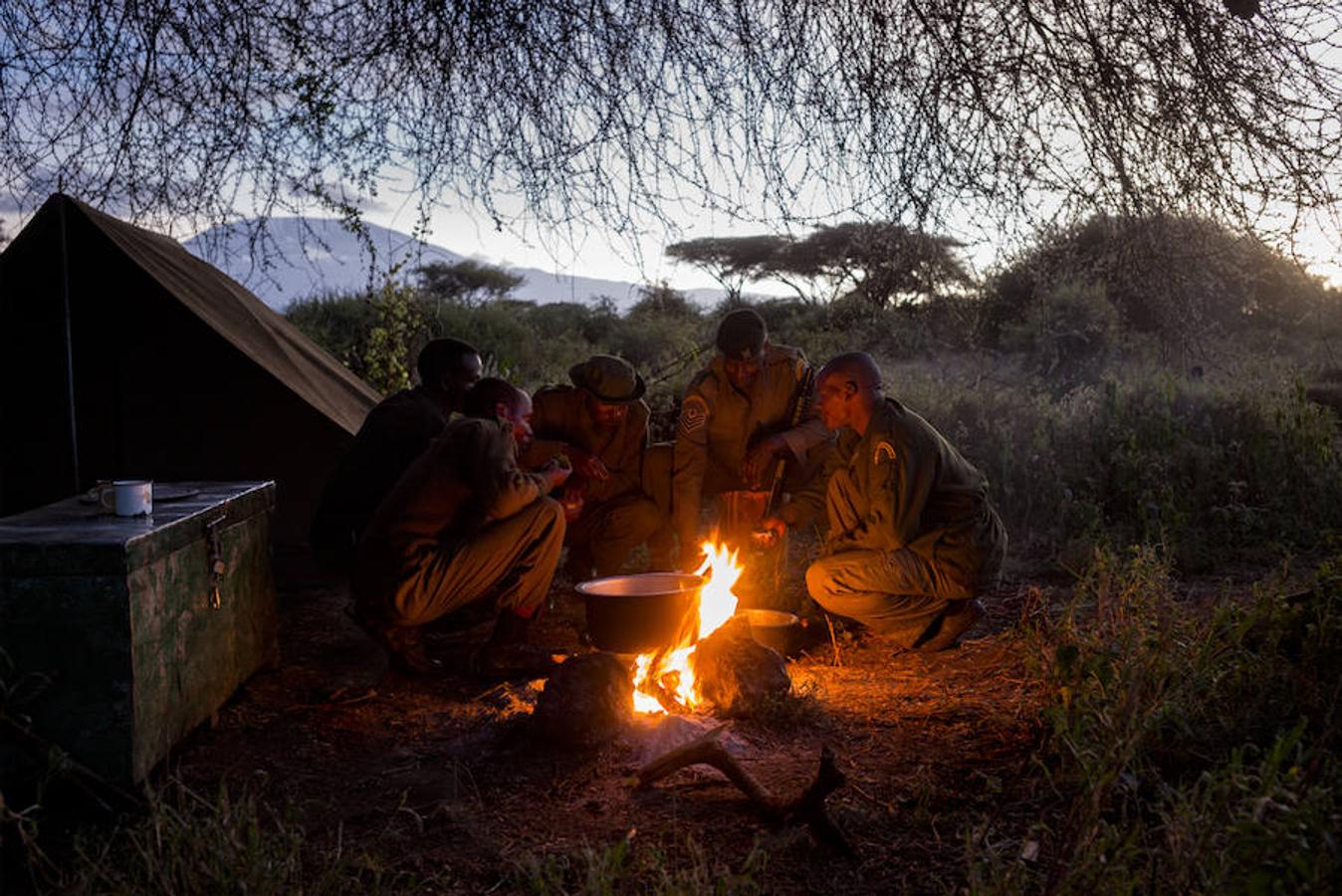 7. KENIA, AMBOSELI - Febrero 2016: Una unidad, en su campamento en el National Park Amboselli. ( Photo by Alvaro Ybarra Zavala). 