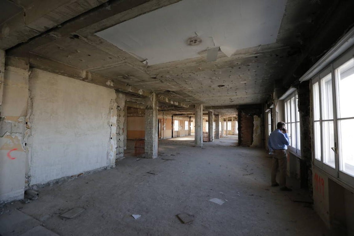 Así está actulmente el interior de esta emblemática construcción madrileña. 