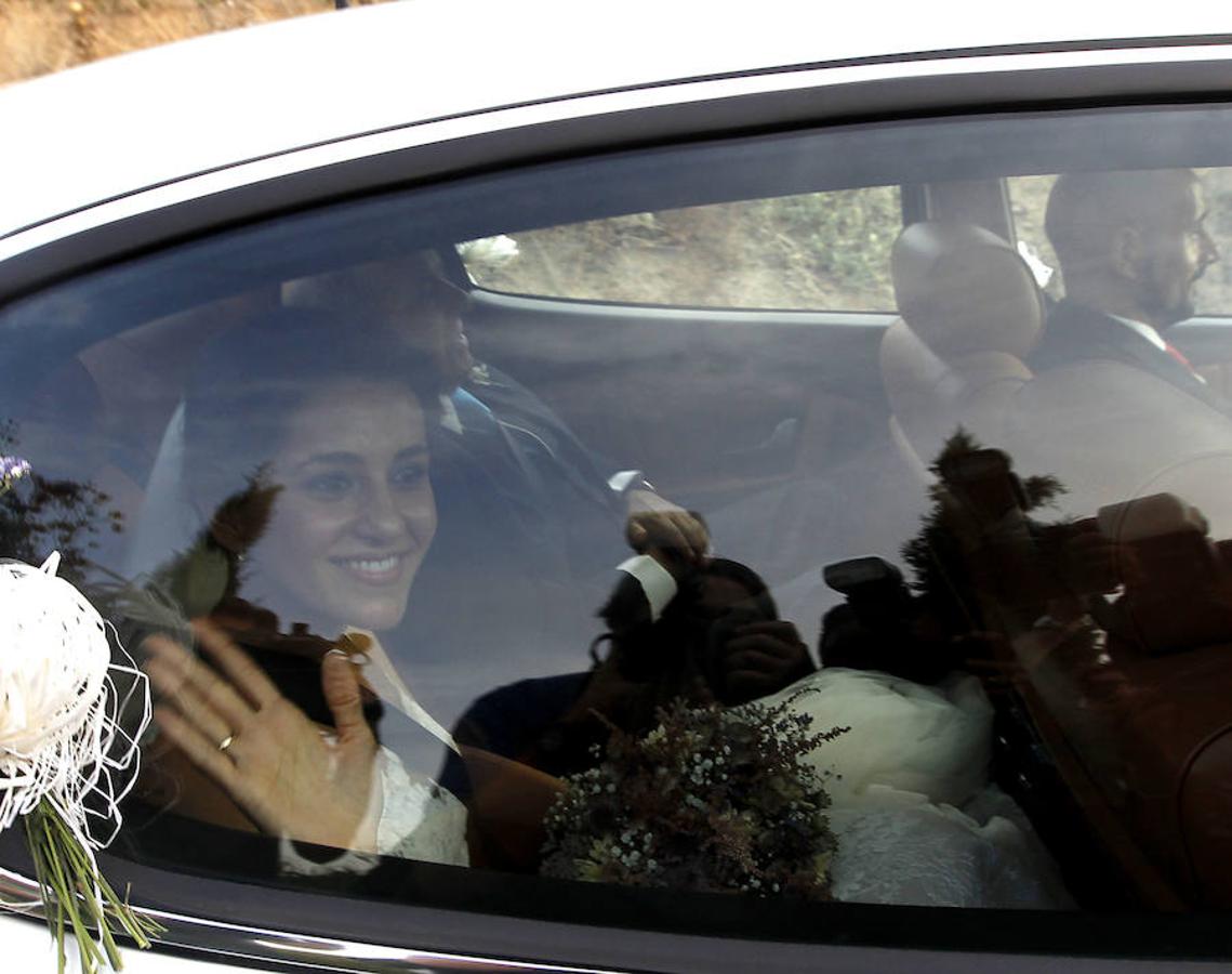 Inés Arrimadas, a su llegada a la finca de Jerez de la Frontera. J. M. SERRANO