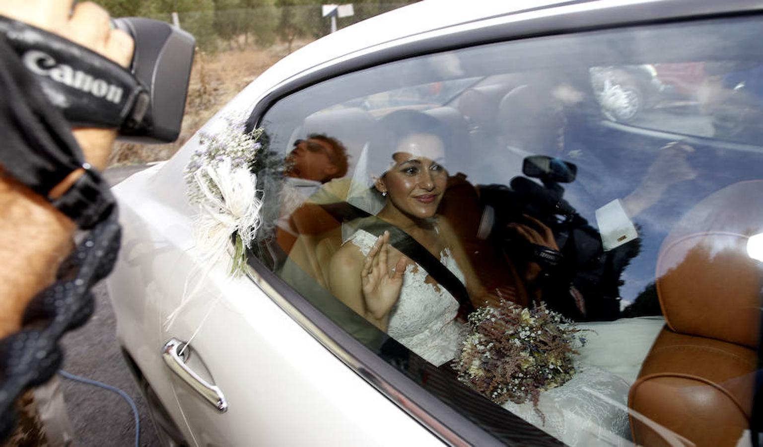 Inés Arrimadas, a su llegada a la finca de Jerez de la Frontera. J. M. SERRANO