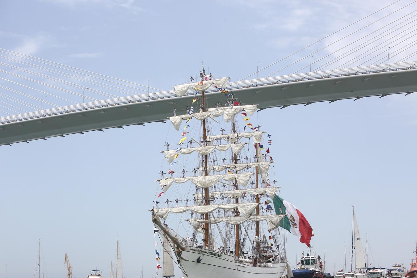 La salida de los veleros del puerto de Cádiz, en imágenes