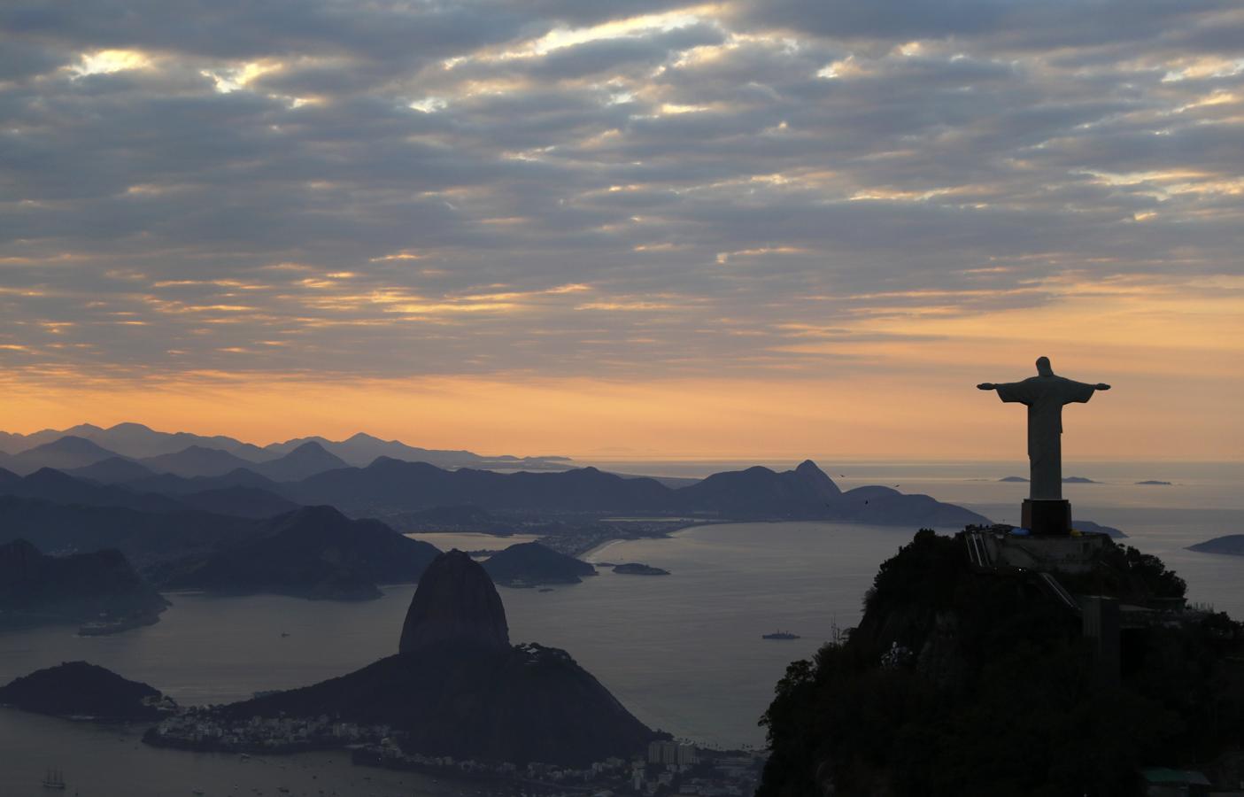 Río de Janeiro está preparada. Así luce la capital de Brasil, presidida por el Cristo Redentor y lista para la fiesta que está por comenzar