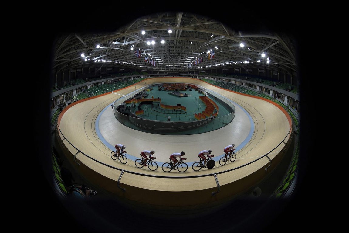 El Velódromo. Así está el Velódromo: listo para que lleguen ya las competiciones.