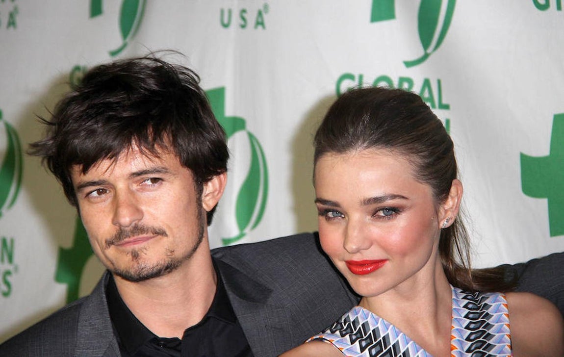 La pareja formada por Miranda Kerr y Orlando Bloom prometía, pero también terminaron separándose. Ahora él está con Katy Perry. 