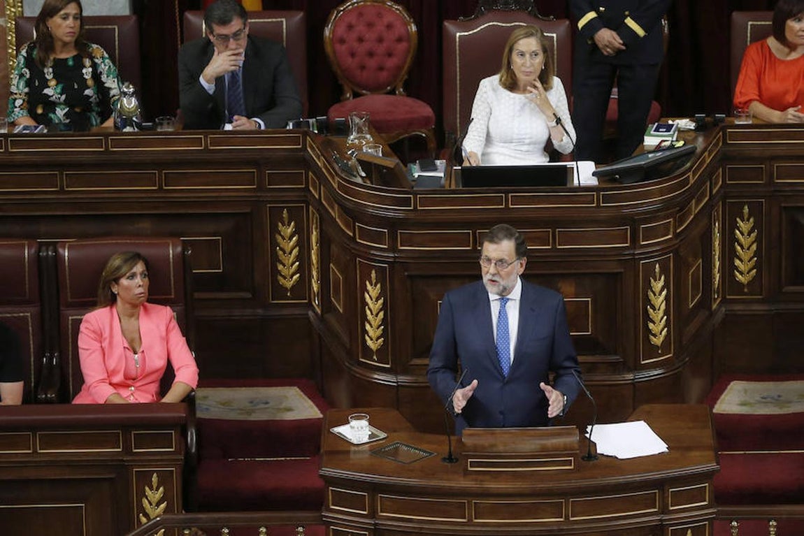 Mariano Rajoy durante su discurso. 