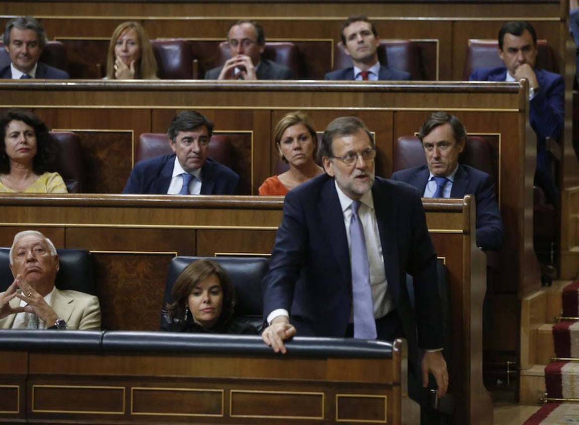Mariano Rajoy inicia los votos del gobierno en funciones. 