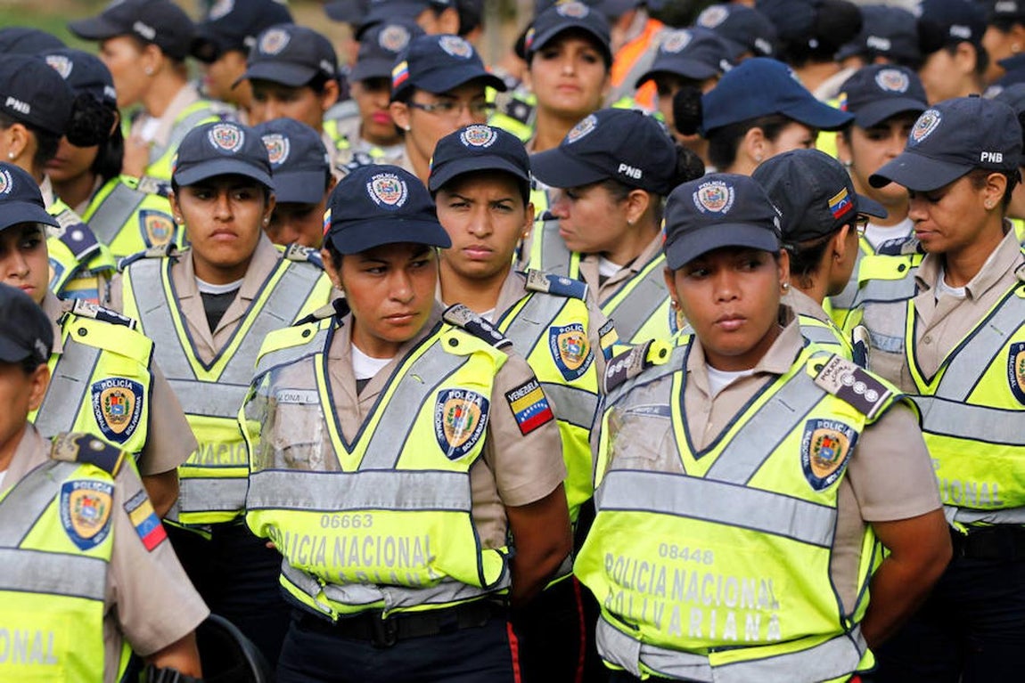 Despliegue de la Policía Nacinal para la manifestación de este jueves. 