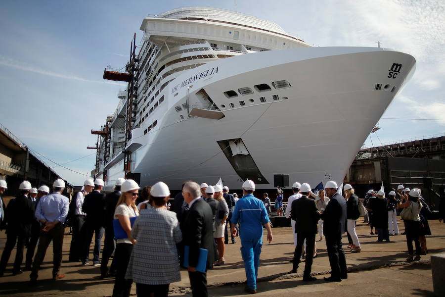 Fotogalería: Así se construye un megabarco de 1.000 millones de euros