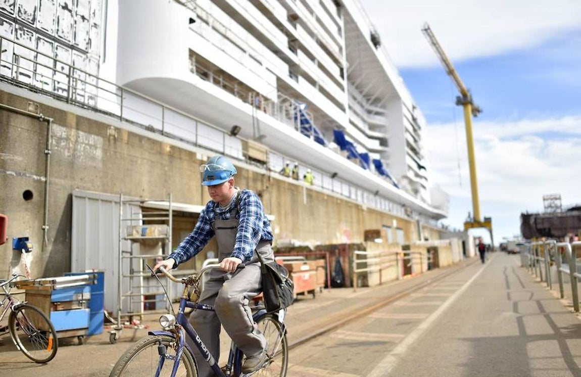 Fotogalería: Así se construye un megabarco de 1.000 millones de euros