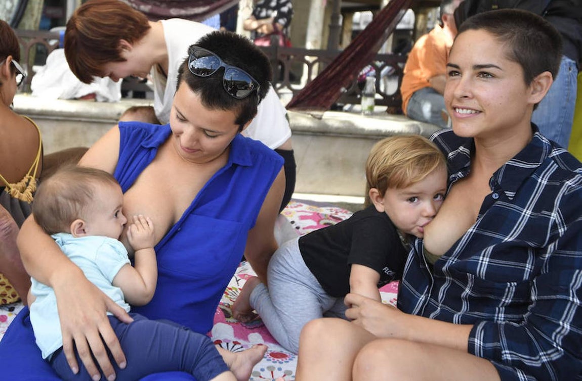 7. Tetada pública celebrada en Alcalá de Henares en el marco de la Semana de la Lactancia Materna