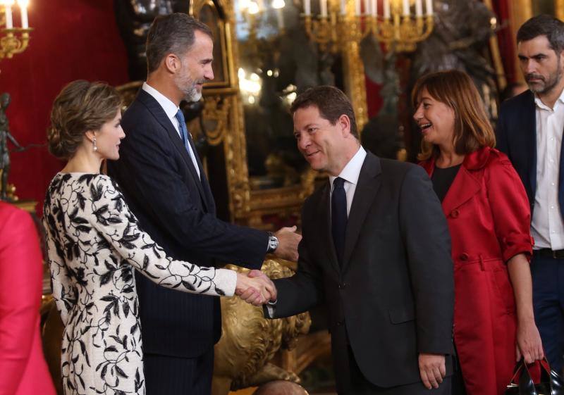 Emiliano García-Page Sánchez, presidente de Castilla-La Mancha, también ha asistido a la recepción en el Día de la Fiesta Nacional. 