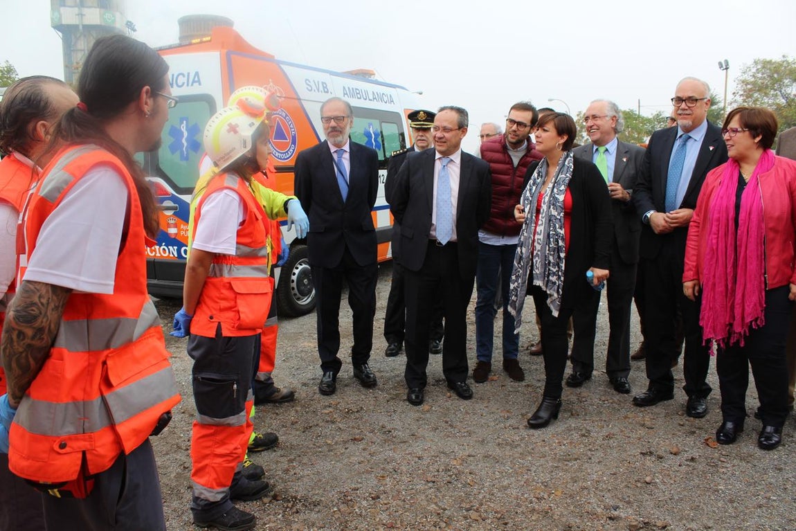 El simulacro de Puertollano, en imágenes