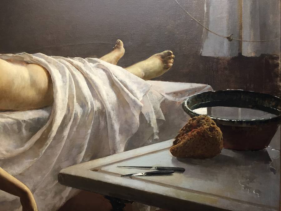 Detalles del cuadro de la anatomía del corazón, de Simonet. 