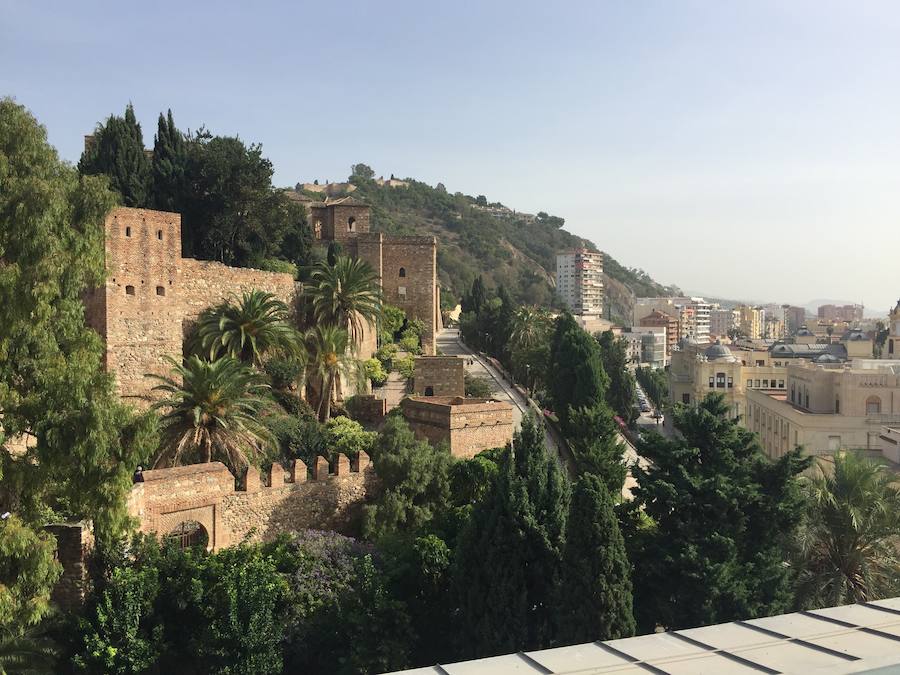 Vista de la Alcazaba desde el restaurante del Museo. 