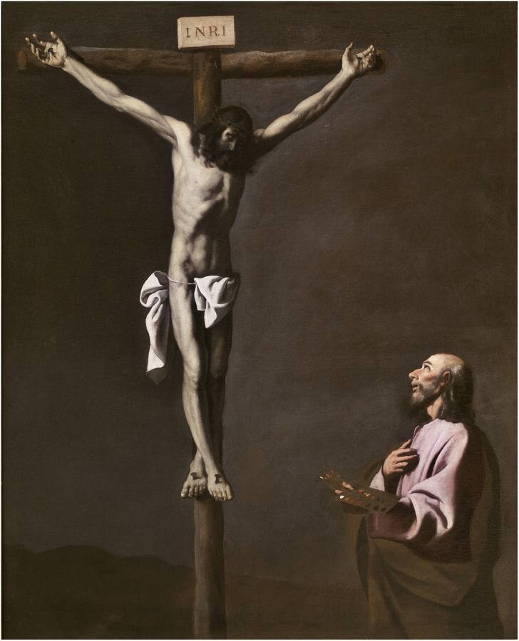 «Cristo crucificado contemplado por un pintor», de Francisco de Zurbarán (h. 1650)