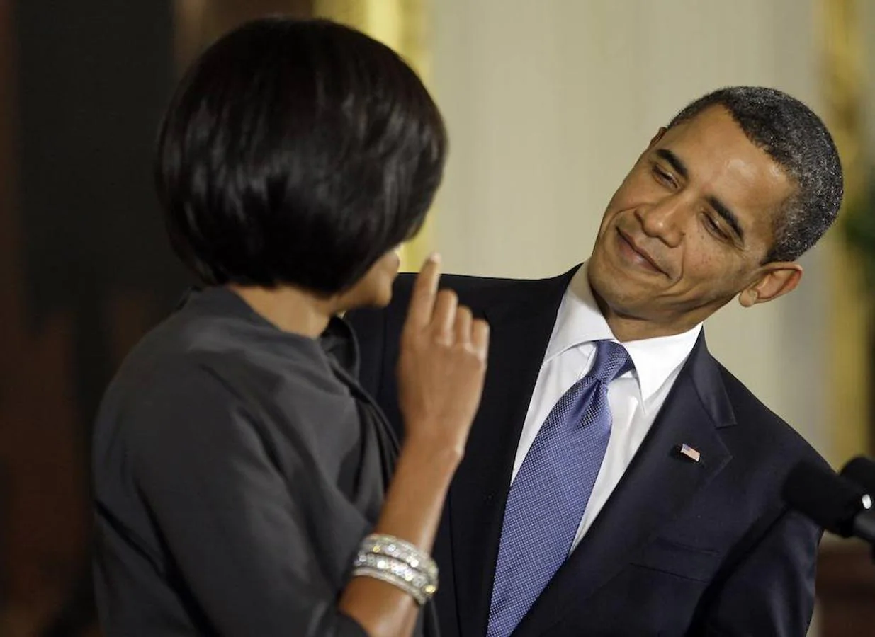 «¿Quieres saber cómo Barack prepara un discurso?», dijo Michelle para una entrevista, «Se junta conmigo»