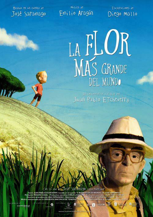 9. «La flor más grande del mundo», basada en un cuento homónimo. Este corto de animación, de apenas 9 minutos, es excepcional porque cuenta con la narración como voz en off del propio Saramago. Una crítica, rodada en «stop motion», del individualismo y la falta de valores que sufren los más pequeños.