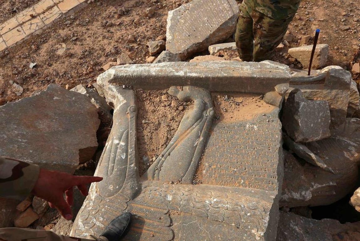 La antigua ciudad de Nimrud, destruida por Daesh. 