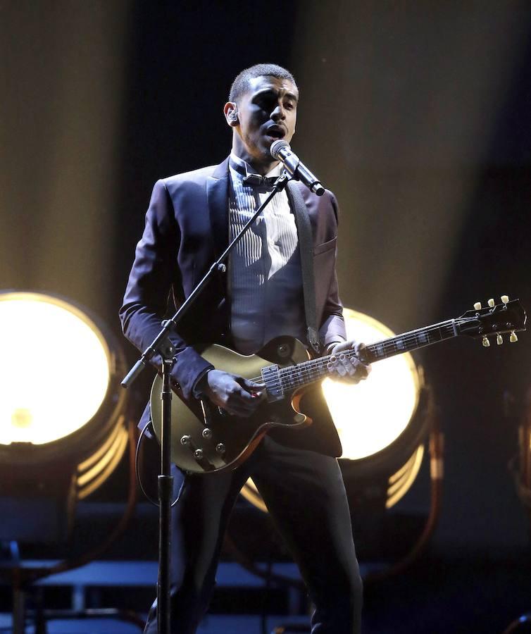 Manuel M., durante su actuación en los Grammys. 