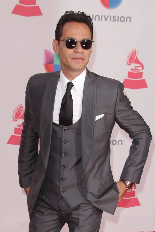 Marc Anthony, al  su llegada a los premios