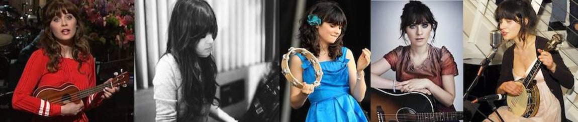 Zoey Deschanel toca el banjo, el piano, el ukelele y percusión. 