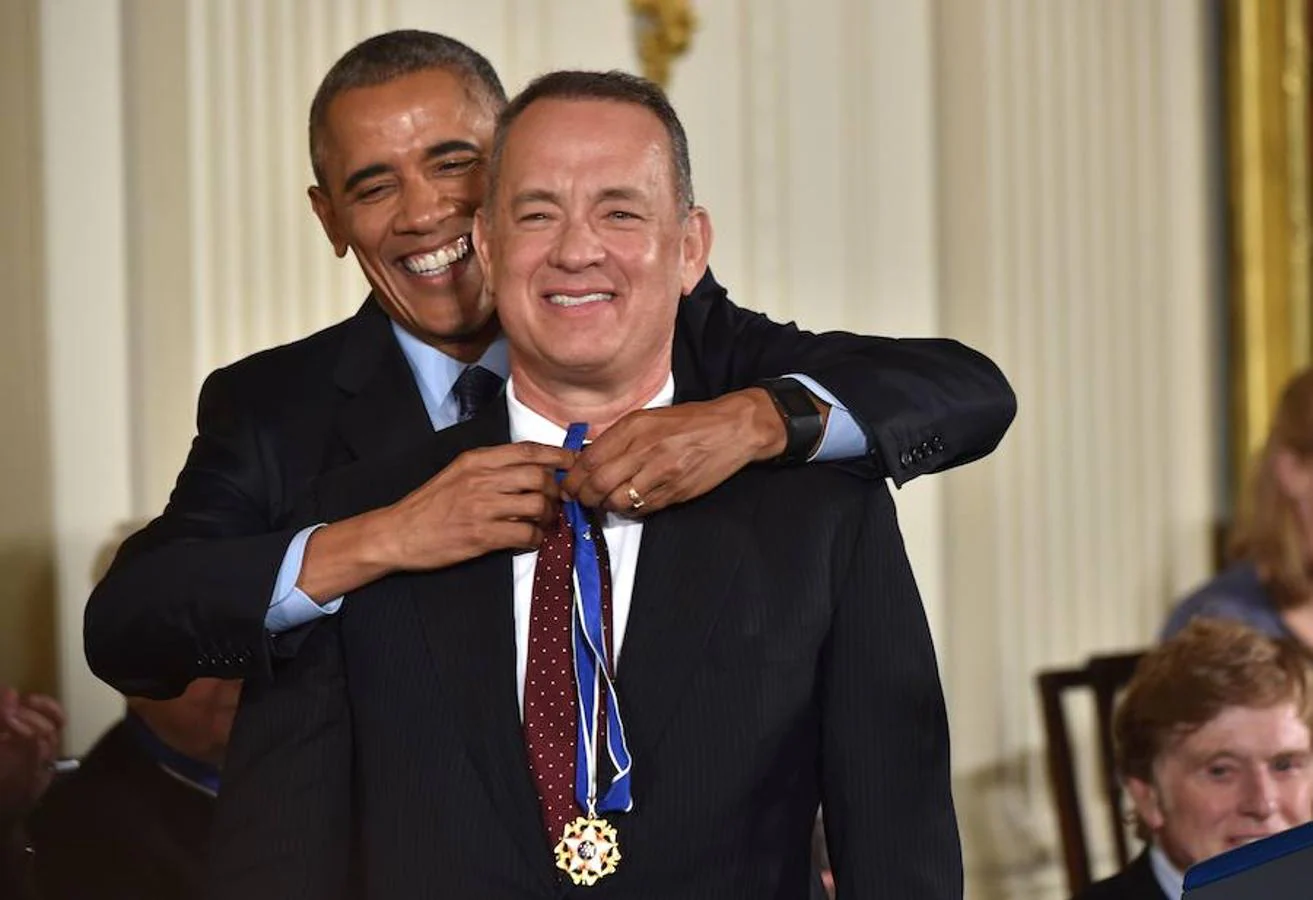 Otro actor que recibió la Medalla de la Libertad fue Tom Hanks
