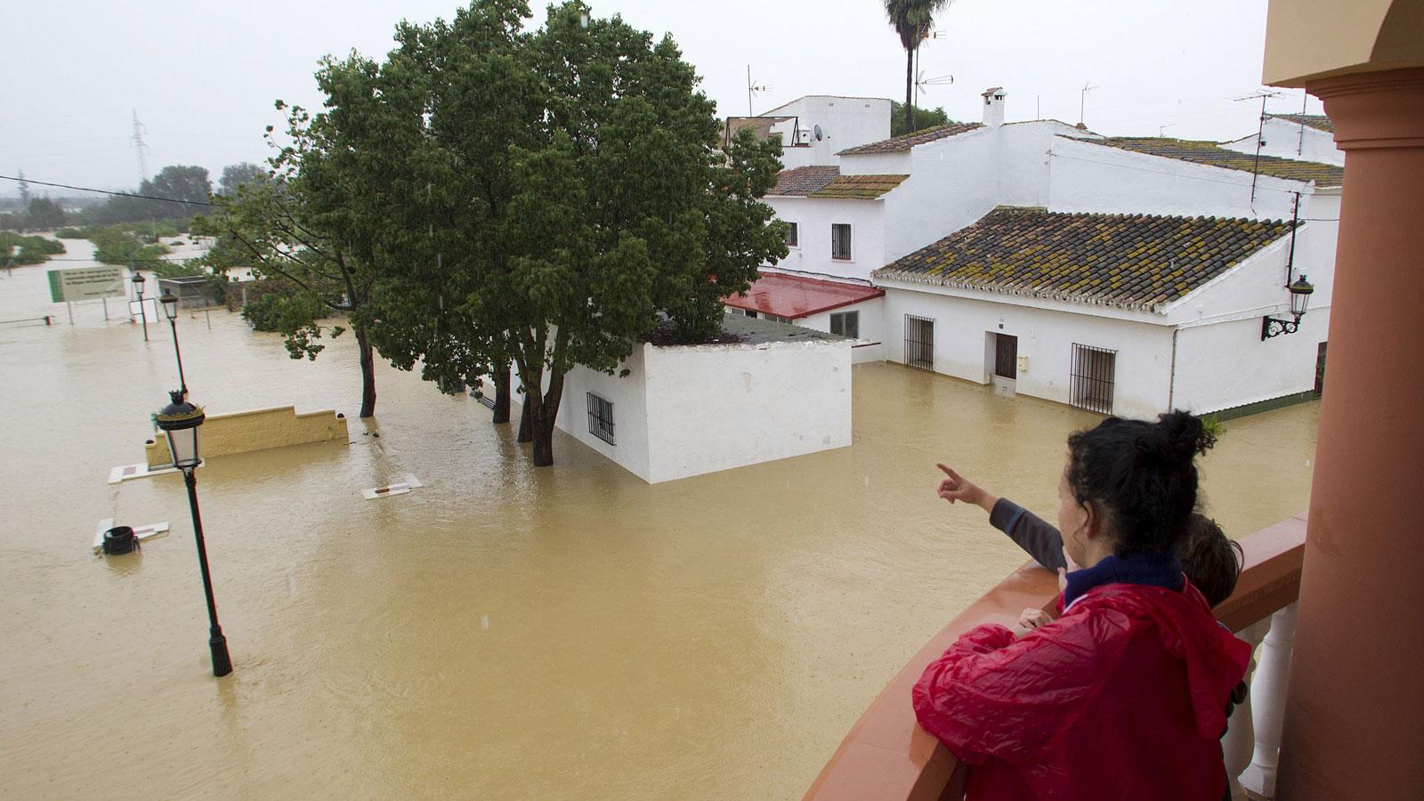 La lluvia arrasa en Málaga