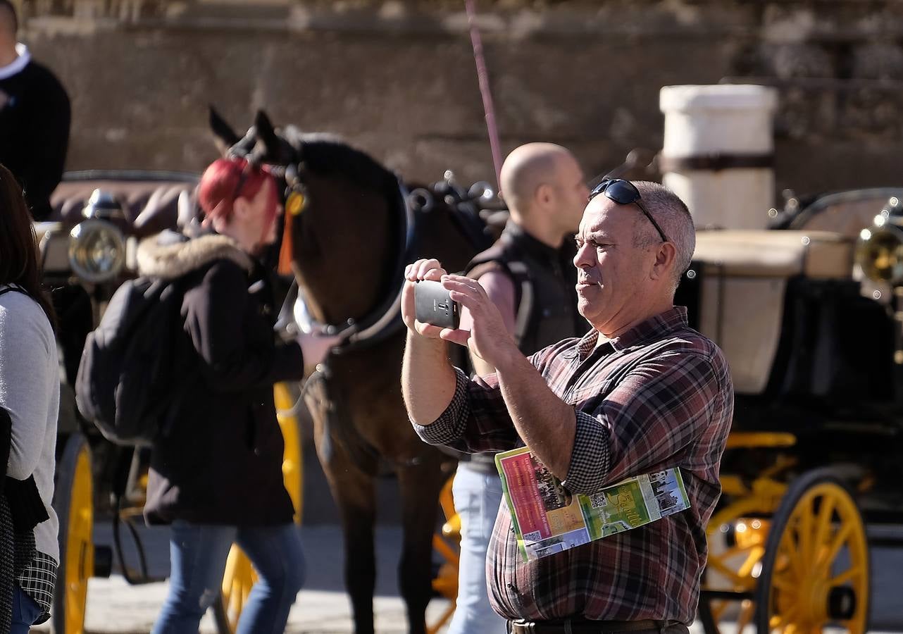 El buen tiempo atrae a los visitantes a Sevilla por el puente de la Inmaculada