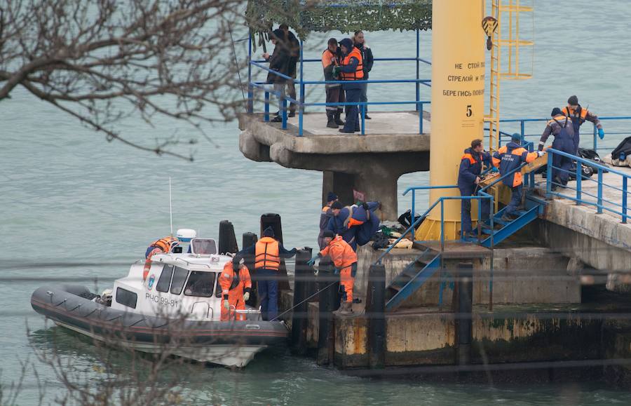 Rescate. Las agencias rusas han confirmado que parte del fuselaje del avión había sido avistado en las aguas del Mar Negro