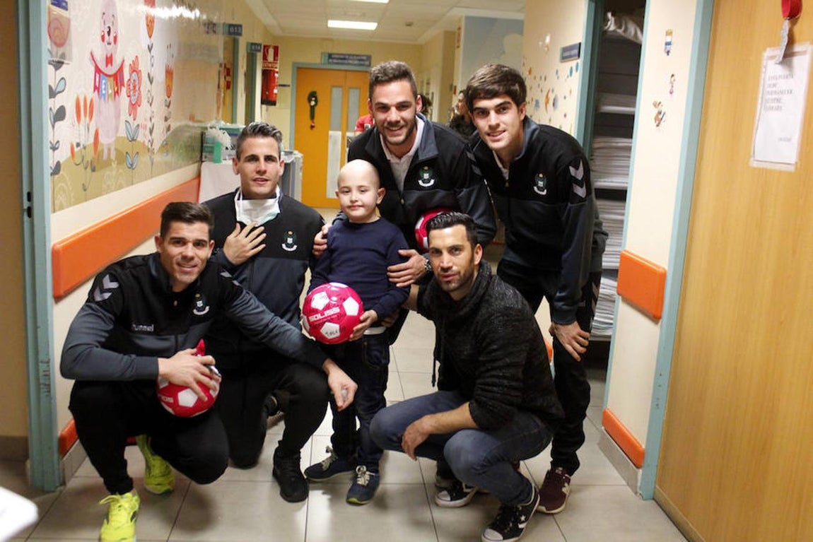 Jugadores del Toledo en el hospital. 