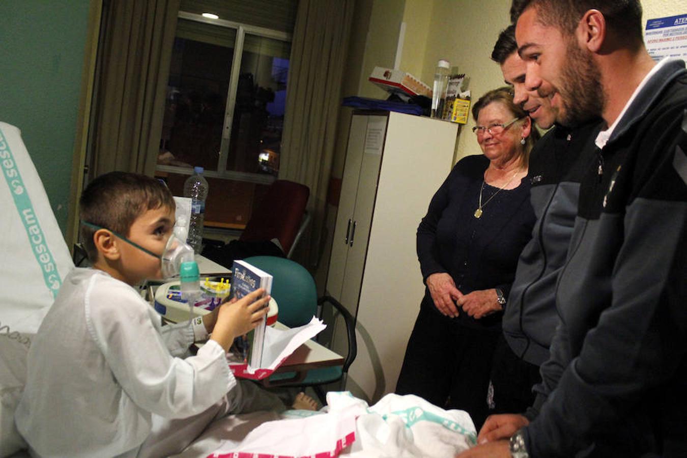 Jugadores del Toledo en el hospital. 